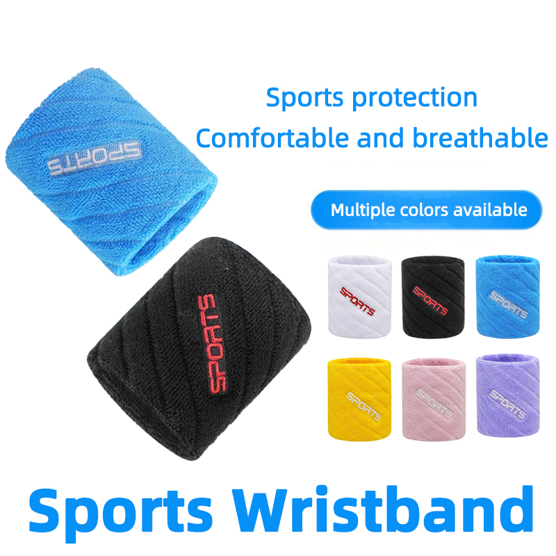 Wristband Pair Sweat - 1 Pairs Cotton Elastic Wristband Support