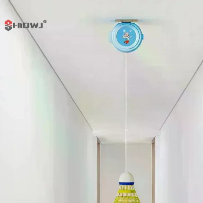 Badminton Rebound Trainer - Automatic Retractable Badminton Trainer Solo Practice