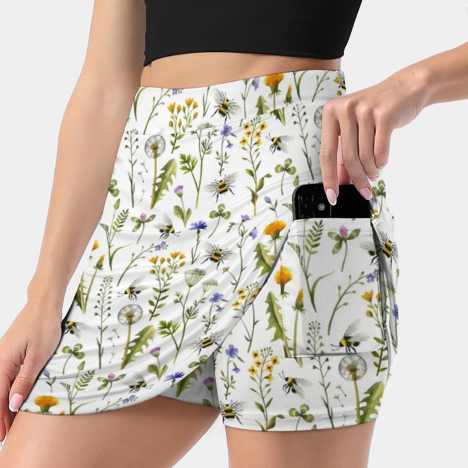Bees And Wildflowers On White  - Badminton Minion review and price