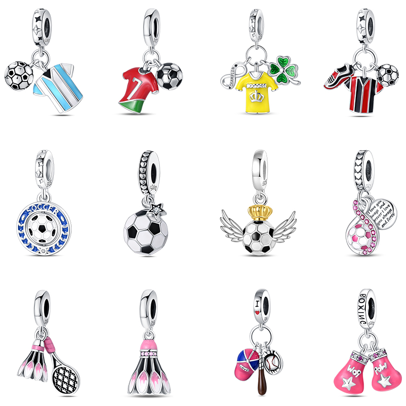 Fashion 925 Silver Football Je - Badminton Emoji review and price