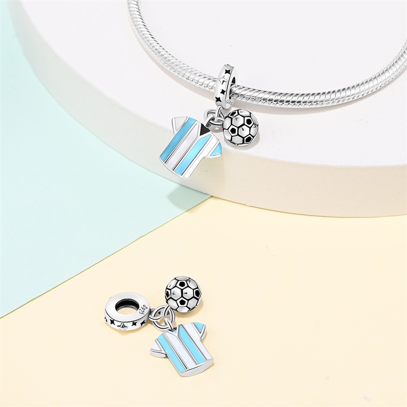Fashion 925 Silver Football Je - Badminton Emoji review and price