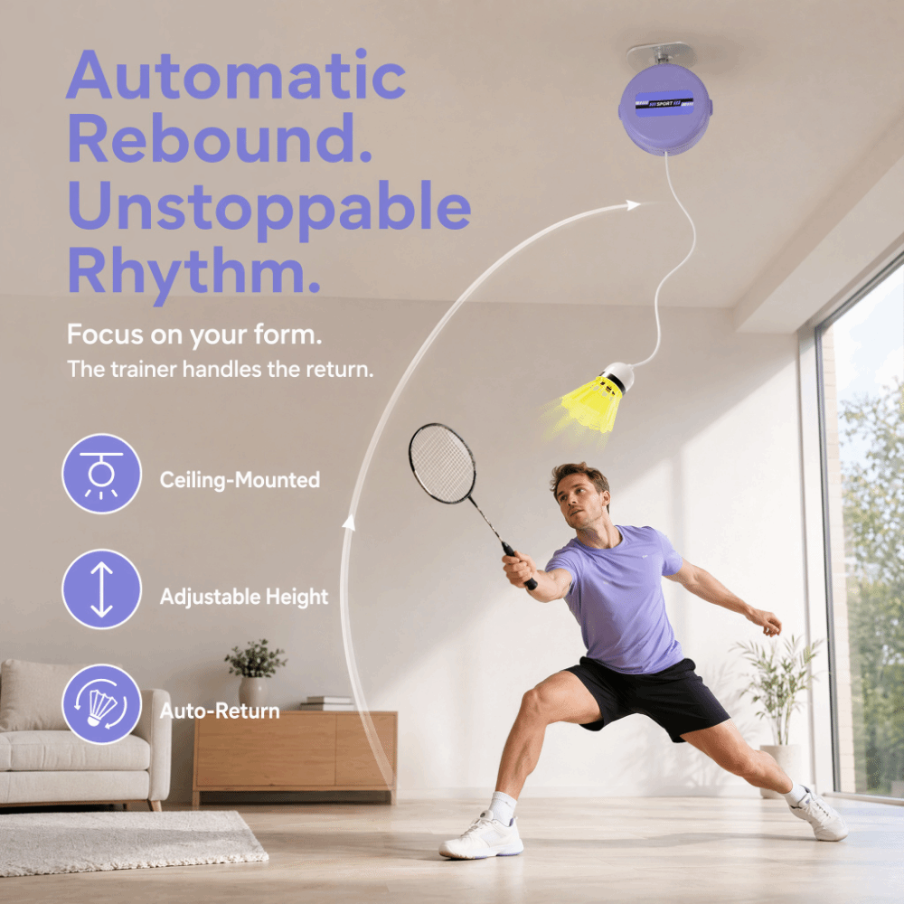 8pcs Ceiling Mounted Badminton - Badminton Rebound Trainer review and price
